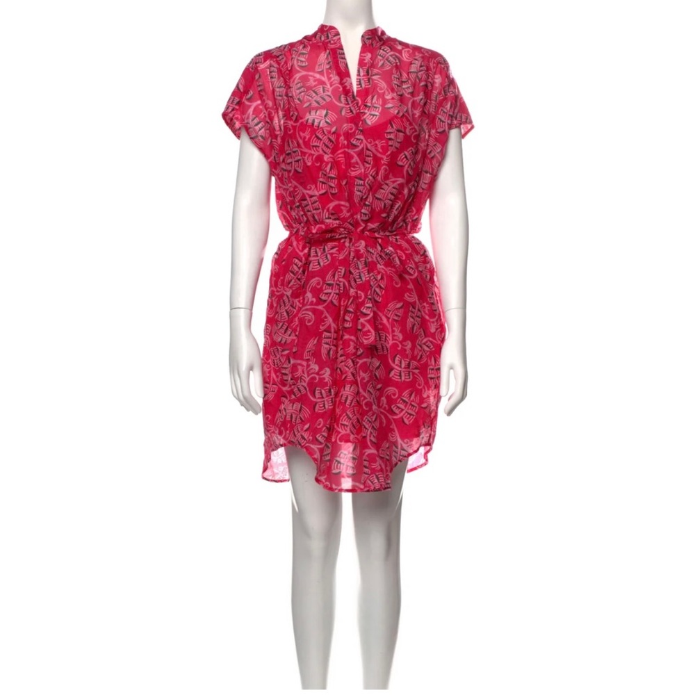 Saloni Tilda belted printed cotton/silk dress  NWT excellent condition Size 0